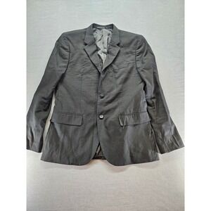HM Mens Skinny Fit Blazer Black Two Button Notched Lapel Sport Coat Jacket